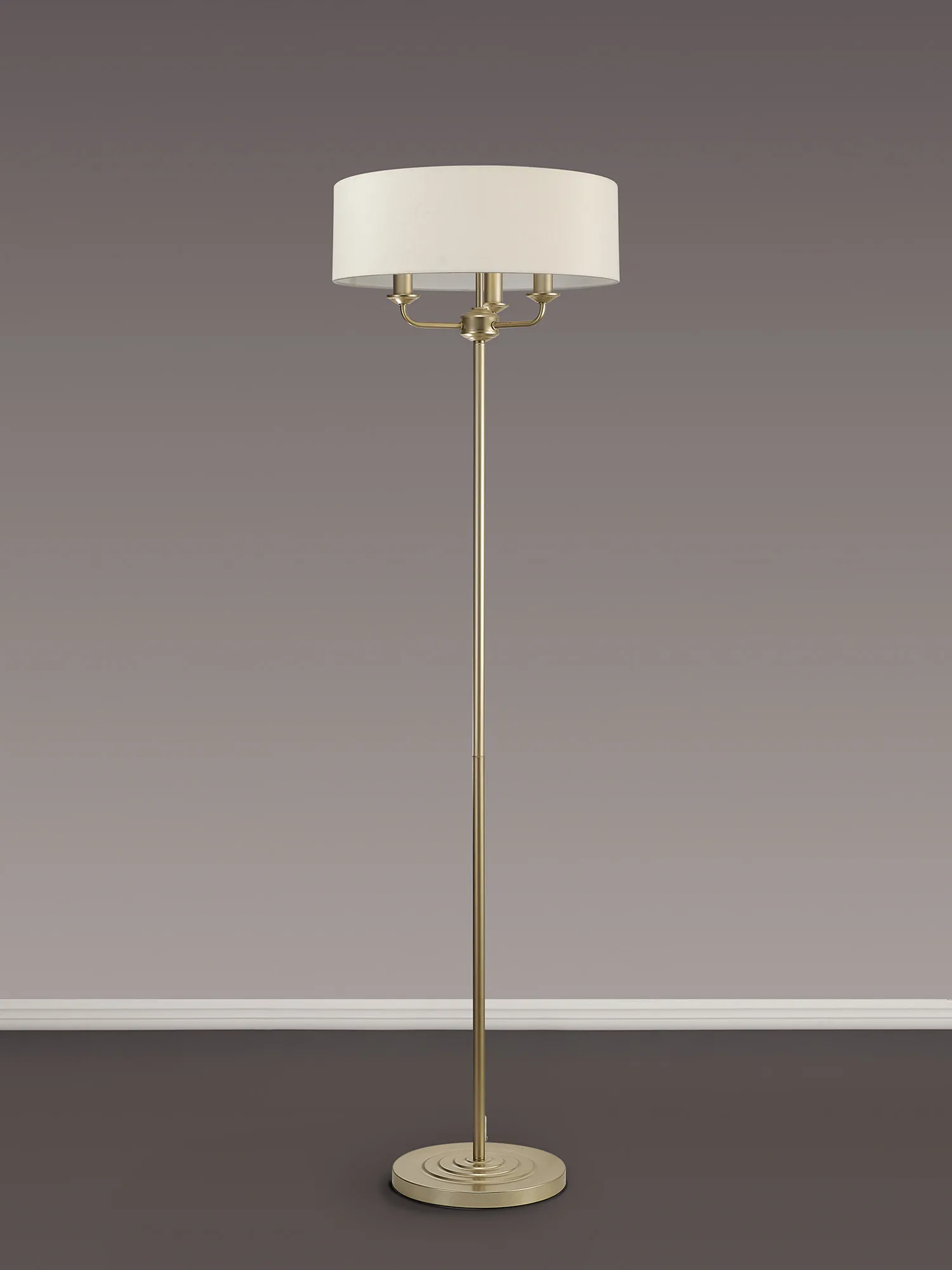 Banyan 45cm 3 Light Floor Lamp Champagne Gold, Ivory Pearl DK0990  Deco Banyan CG IV
